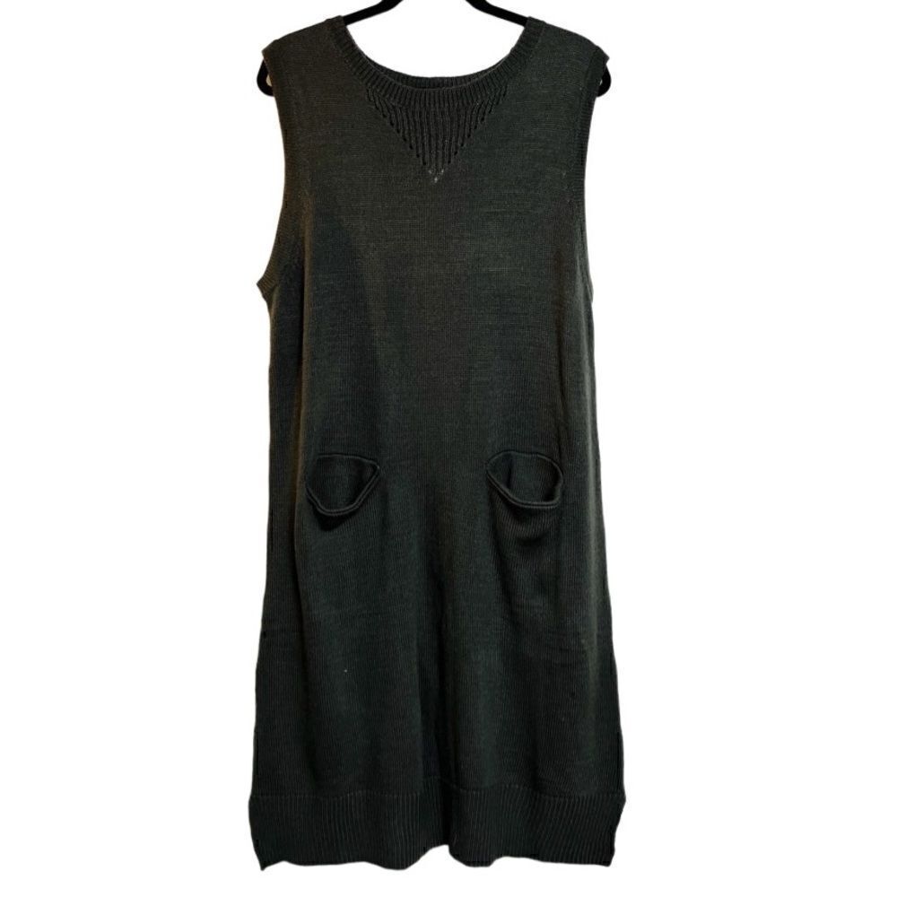 Rokoko Pocketed Midi Knit Sweater Dress Grey Size Medium